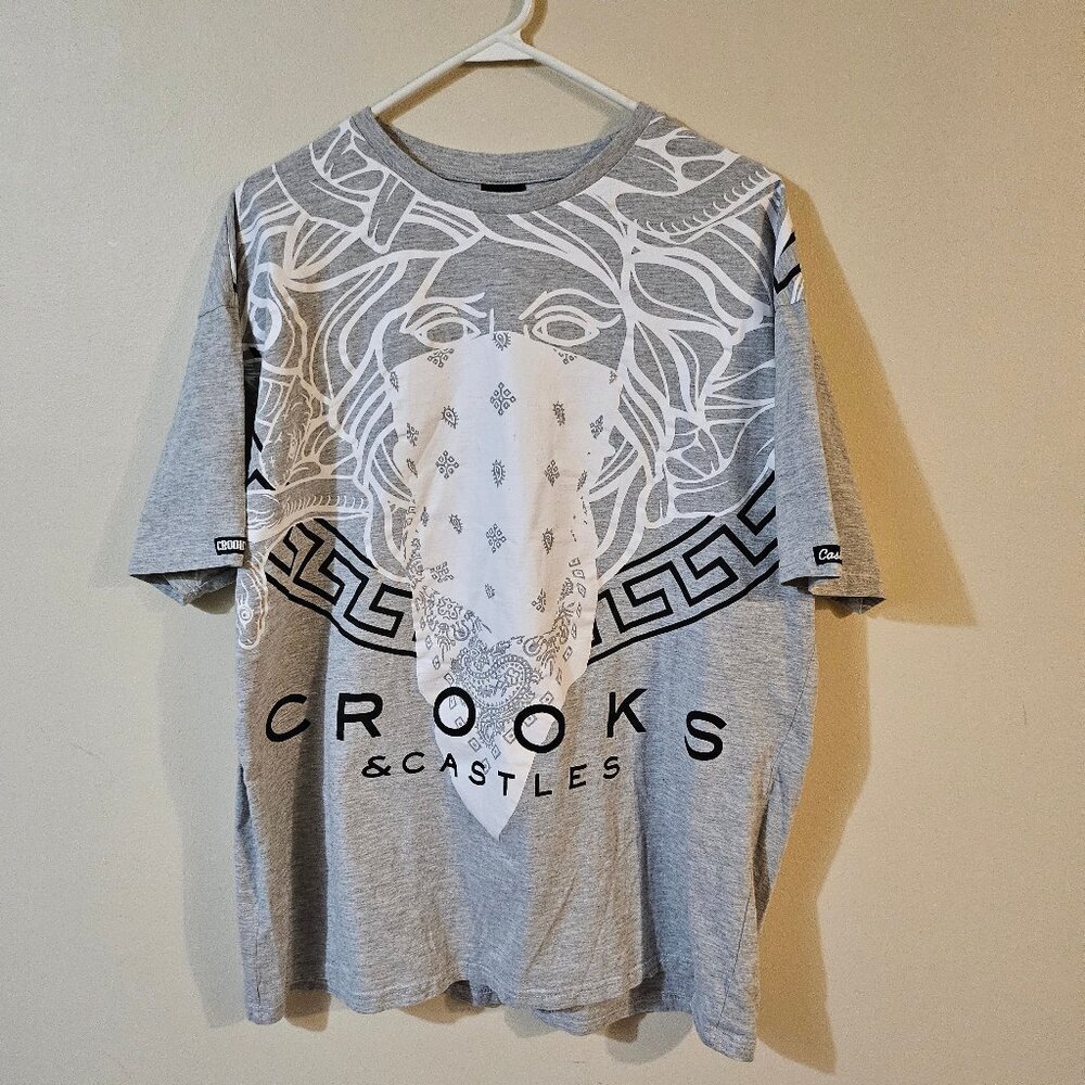 Crooks & Castles Men's Medusa Tee Shirt - Size XL